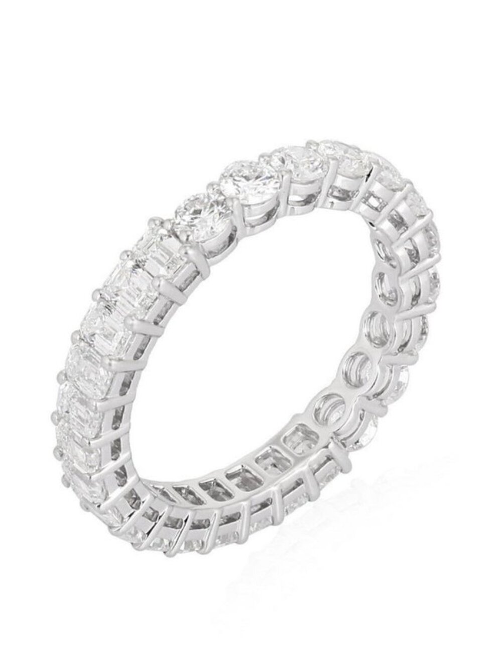 Five Diamonds 14K (or 18k upon request) White Gold Eternity Ring